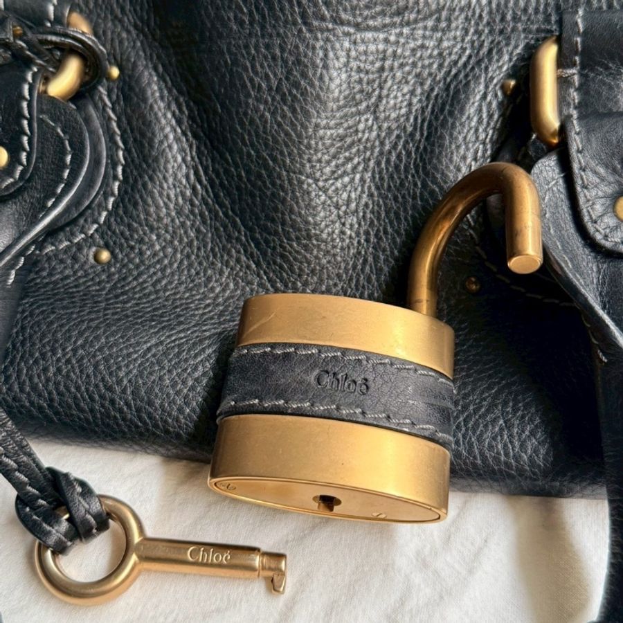 Chloé Paddington(鎖頭包)黑色牛皮-10