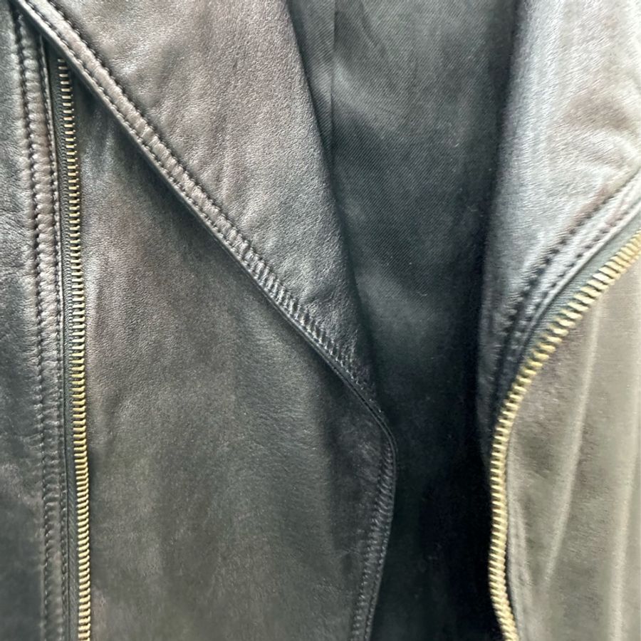 YSL/ SLP 聖羅蘭 羊皮機車夾克 外套 36碼-4