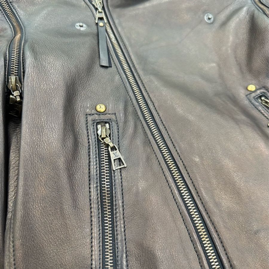LV/ Louis Vuitton路易威登小羊皮機車夾克 34碼-4