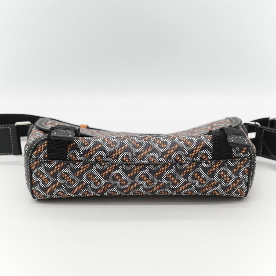 Burberry 巴寶莉 TB Print 經典印花 帆布 小牛皮 斜背 郵差包-7