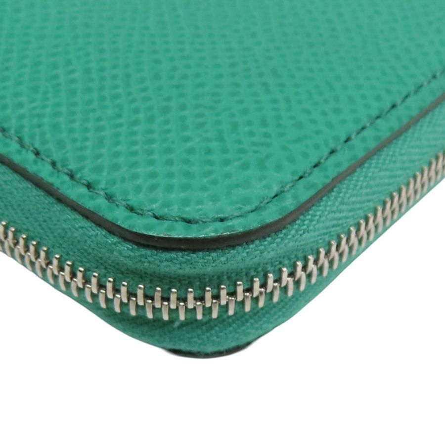 翡翠綠 Epsom牛皮 Silk in Compact 絲巾短夾 Z刻【HERMES 愛馬仕】-11
