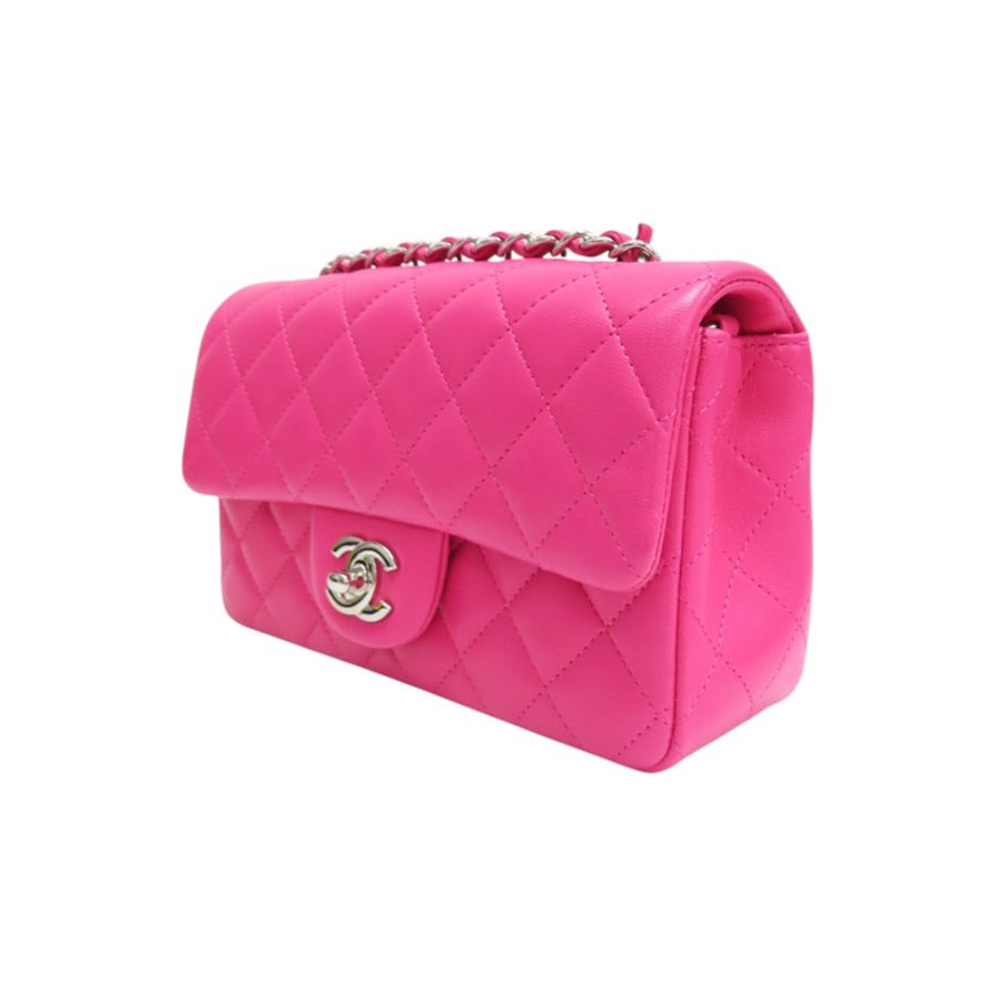 桃紅色 羊皮 COCO 20 鍊帶 肩背包 淡金釦【CHANEL 香奈兒】 A69900-2