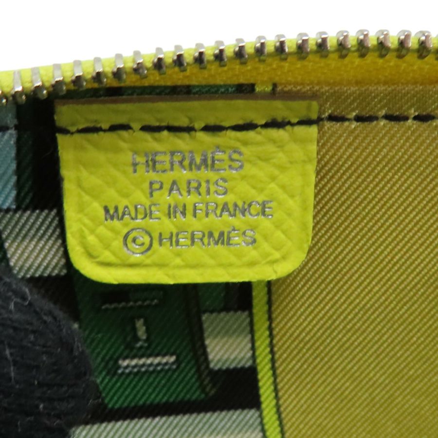 檸檬黃 Epsom牛皮 Azap coin case 零錢包 C刻【HERMES 愛馬仕】-5