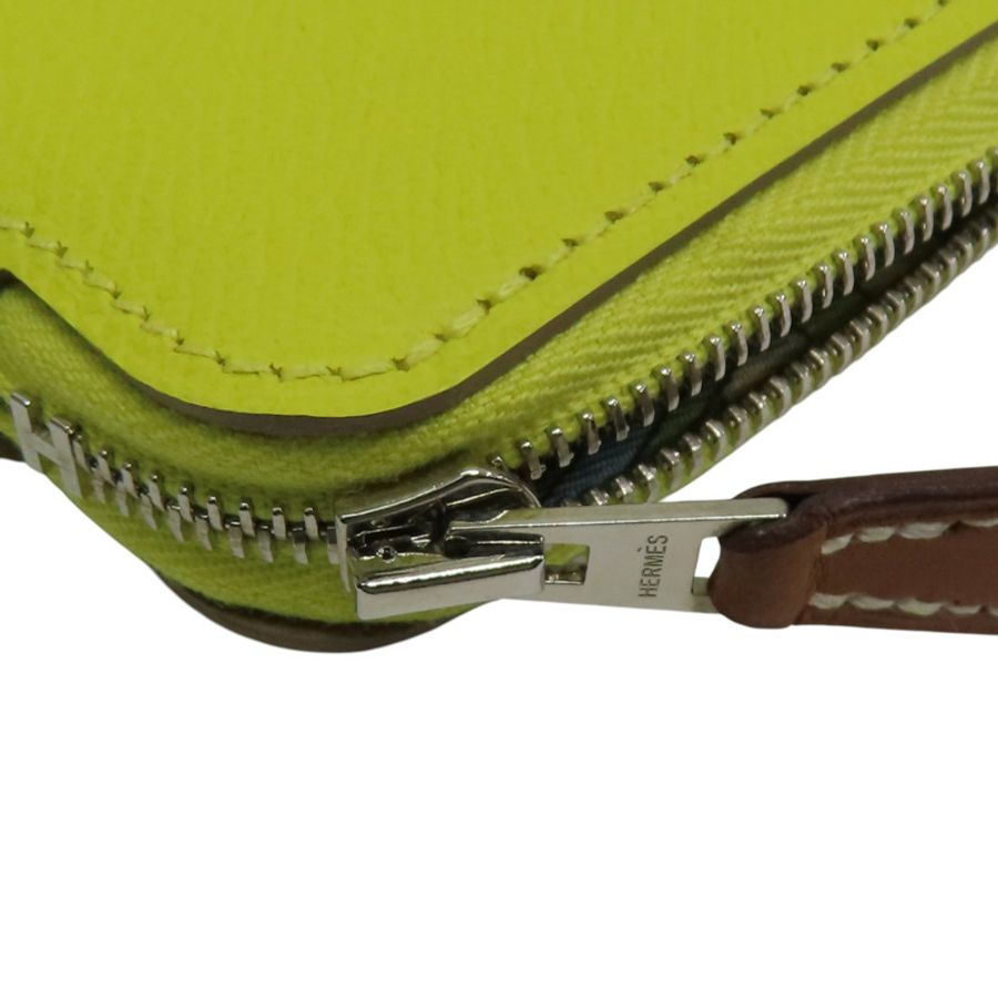 檸檬黃 Epsom牛皮 Azap coin case 零錢包 C刻【HERMES 愛馬仕】-9