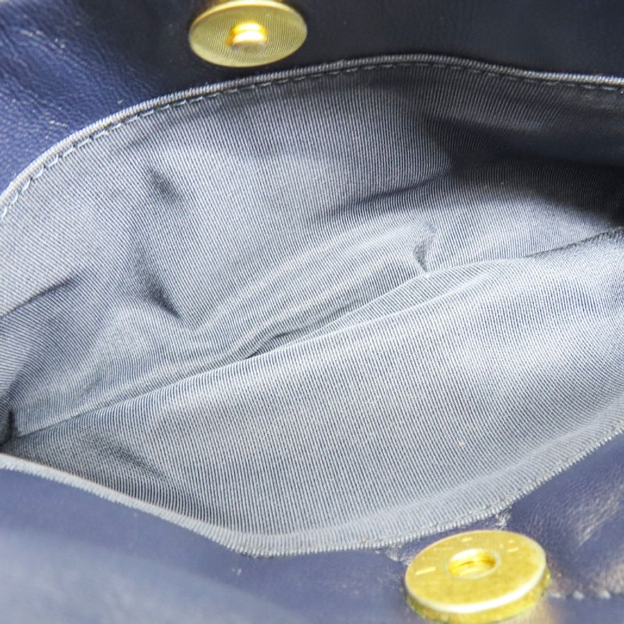 深藍色 羊皮 19 口蓋 兩用包【CHANEL 香奈兒】 AS1160-5