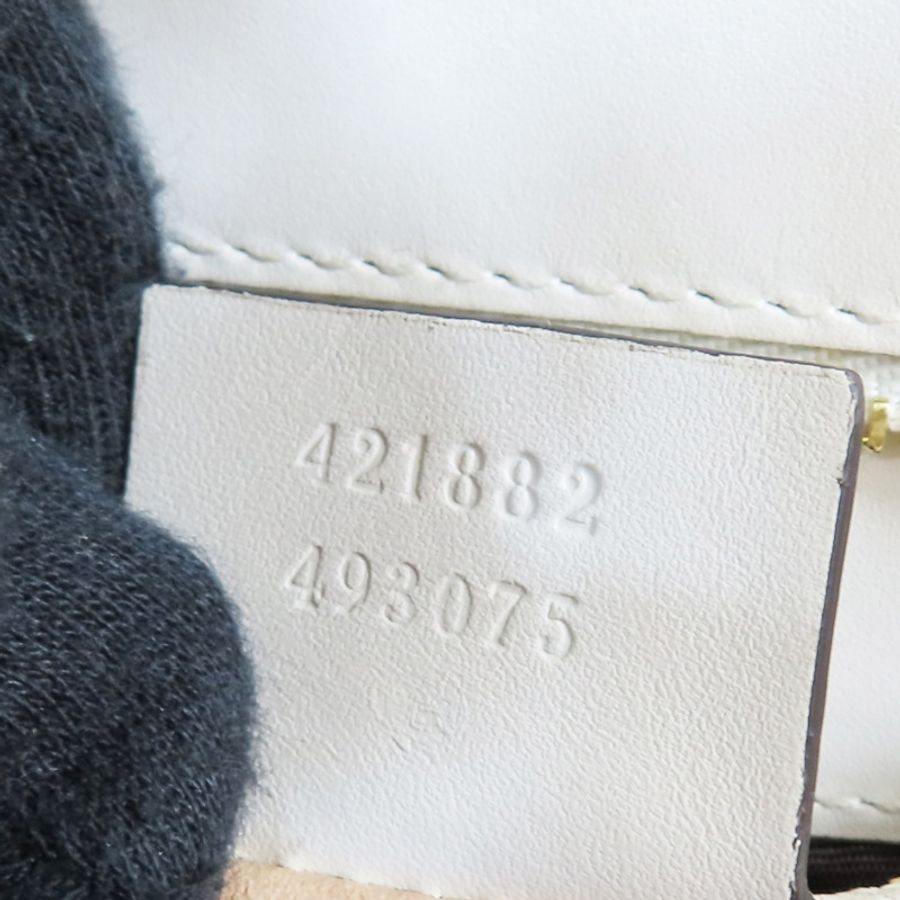 白色 牛皮 Sylvie 肩背包【GUCCI 古馳】 421882-9