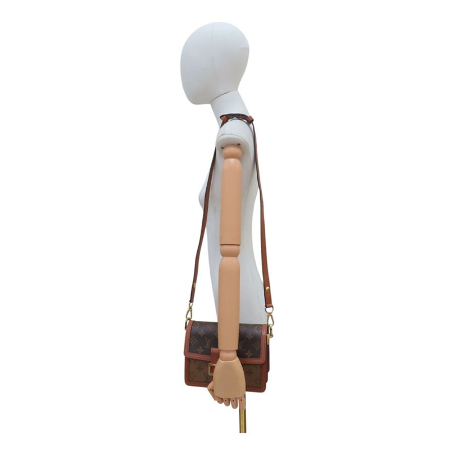 棕色 原花帆布 Dauphine mini 肩背包【LOUIS VUITTON LV 路易威登】 M45959-10