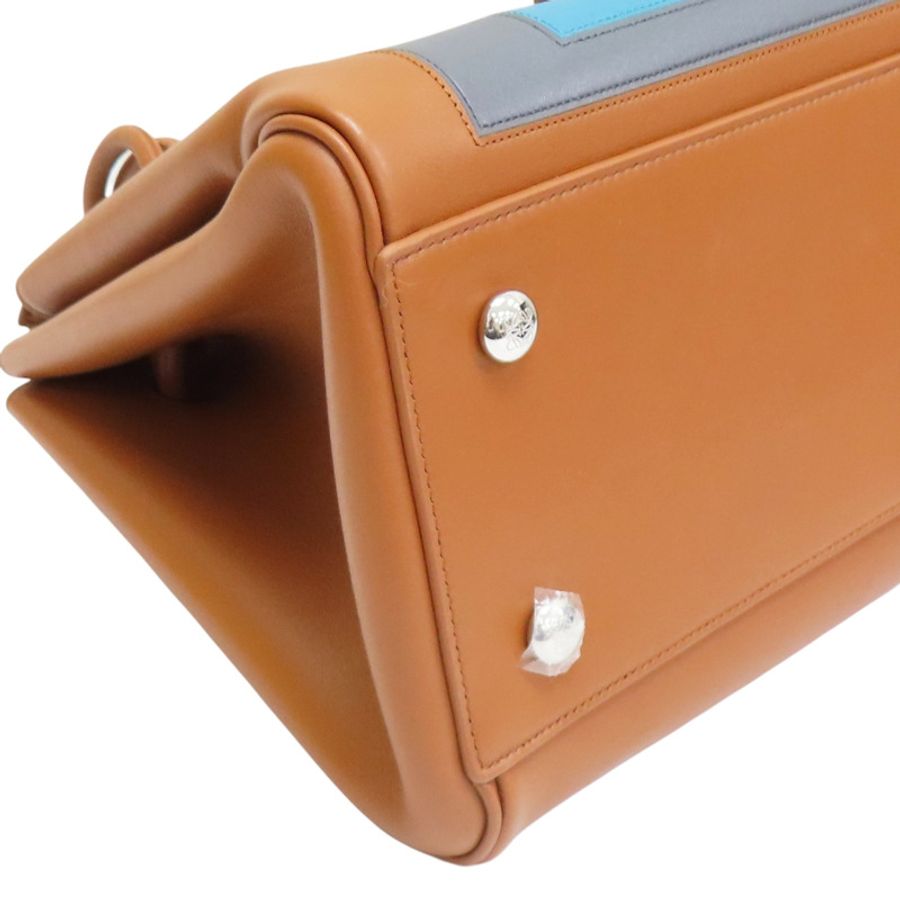 棕/灰/藍/綠色 牛皮 肩背包【LOEWE 羅威】-9