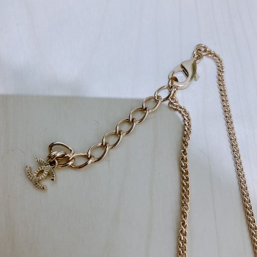 TK1997 香奈兒字母 金 水晶拼星星 頸鏈 Chanel Gold X Crystal Letters with Stars Necklace-6