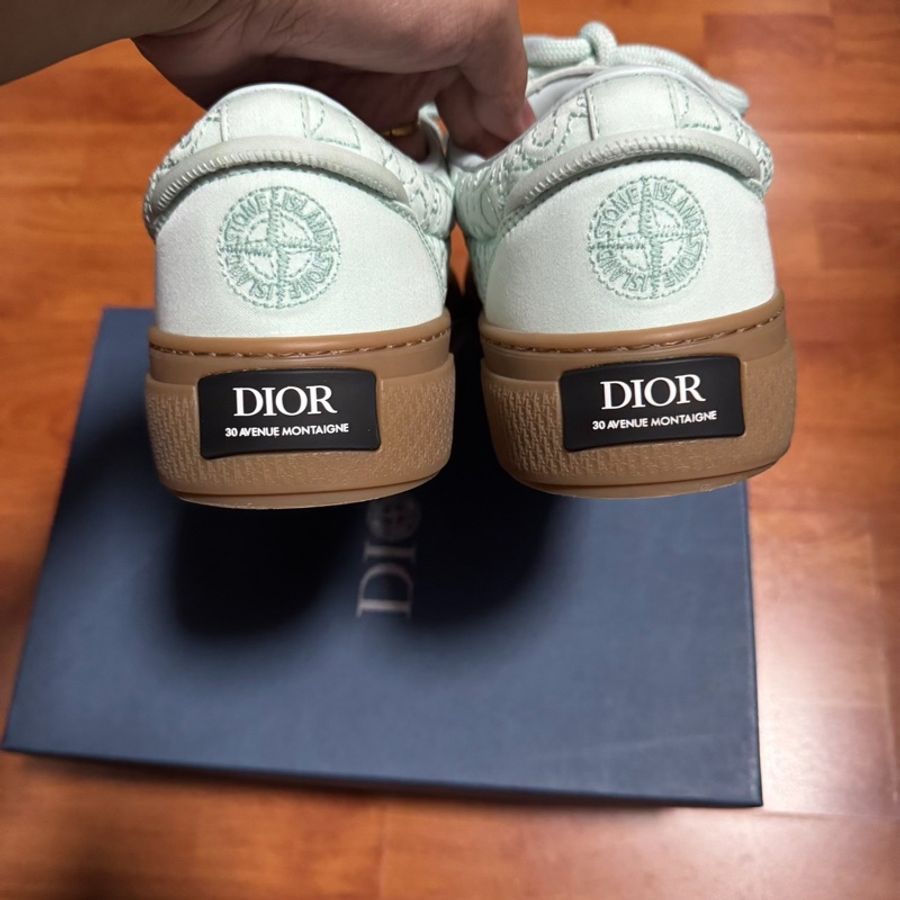 Dior迪奧b33 x STONE ISLAND低幫厚底板鞋綠色 43碼-4