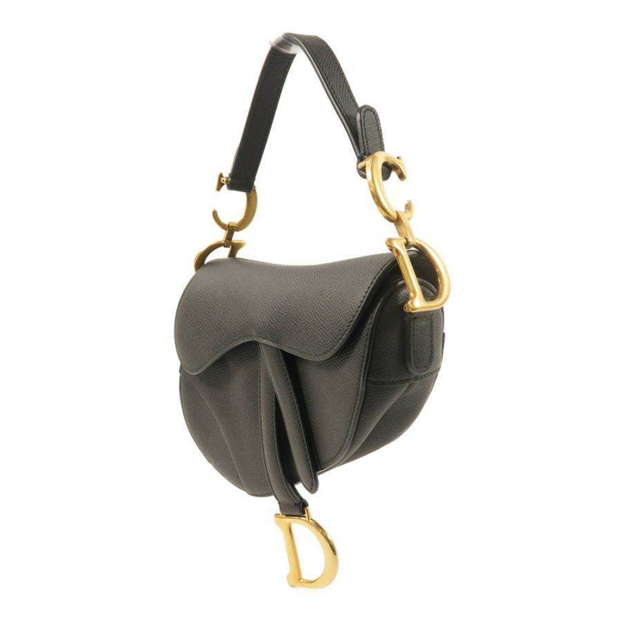 Dior 牛皮皮革Mini Saddle金扣手挽袋-2