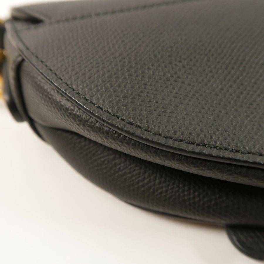 Dior 牛皮皮革Mini Saddle金扣手挽袋-11