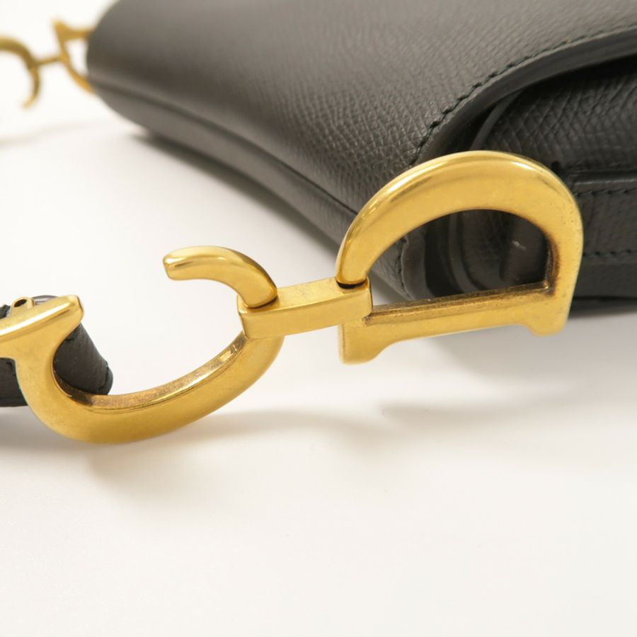 Dior 牛皮皮革Mini Saddle金扣手挽袋-13