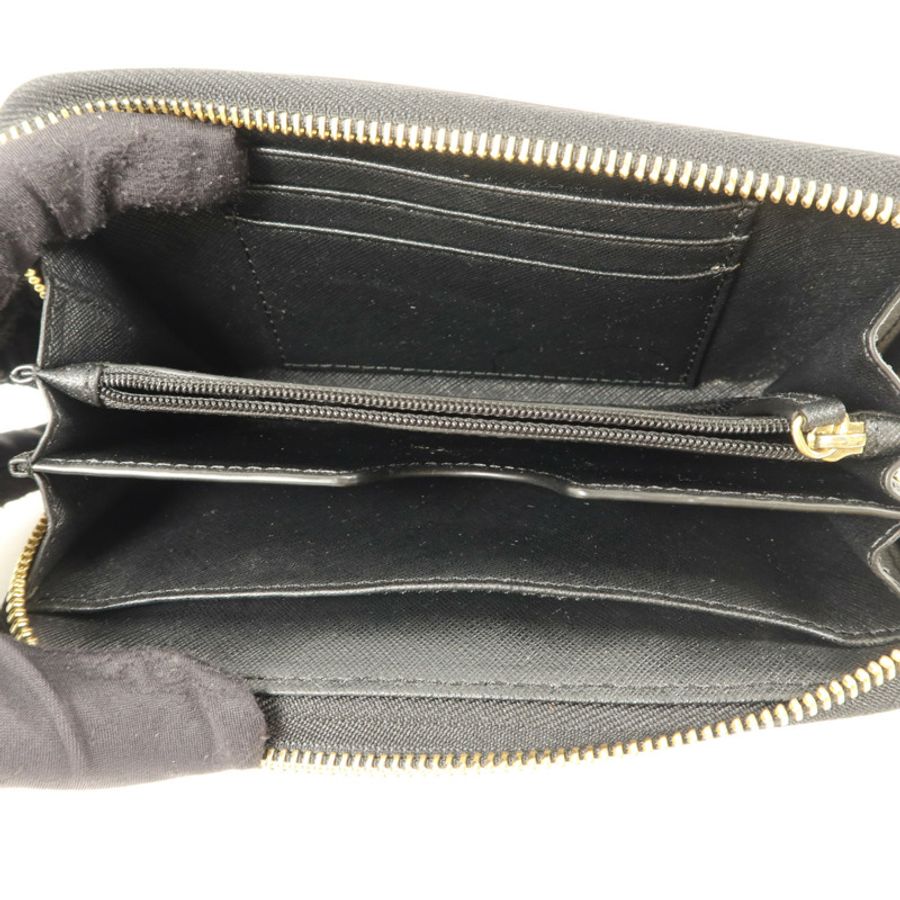 Michael Kors 牛皮皮革Zipper Round Wallet金扣錢包-4