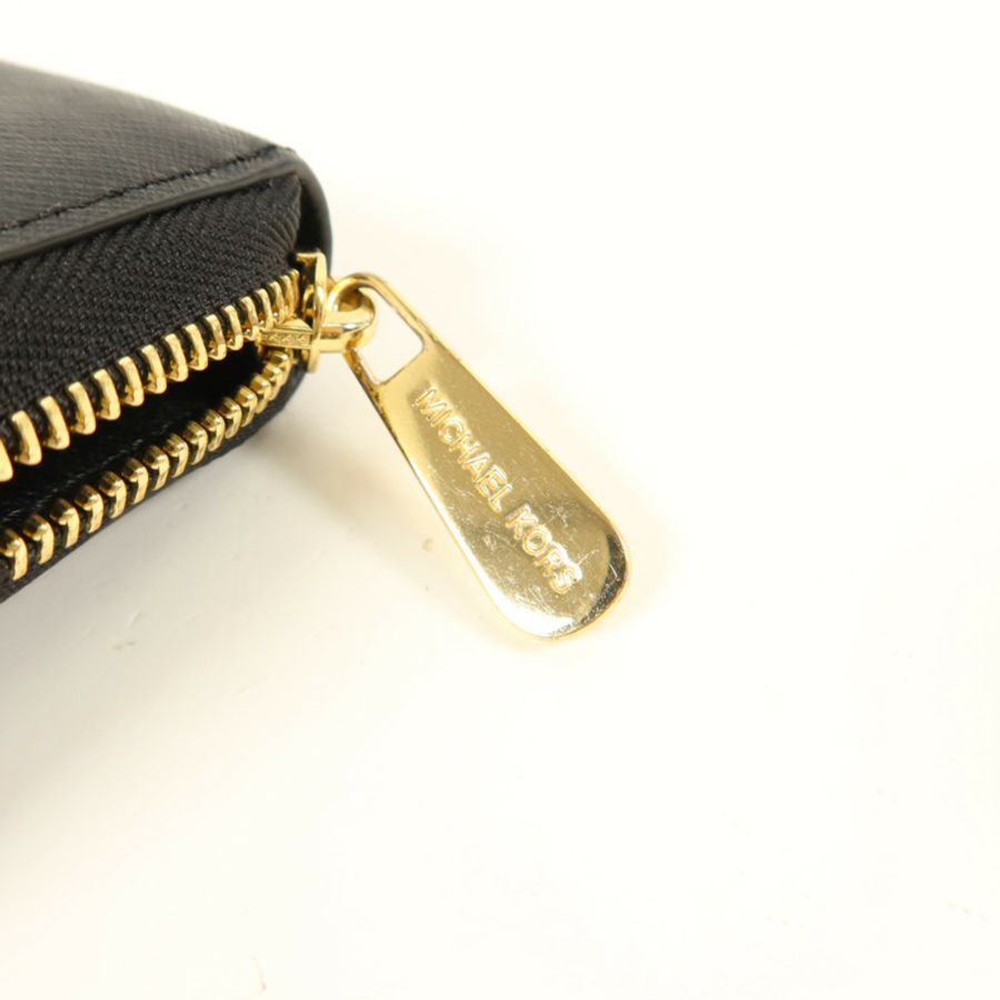 Michael Kors 牛皮皮革Zipper Round Wallet金扣錢包-7