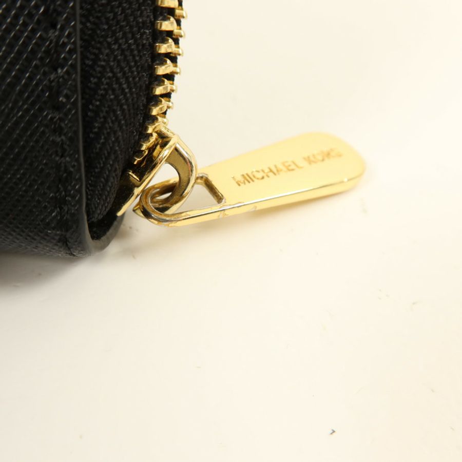 Michael Kors 牛皮皮革Zipper Round Wallet金扣錢包-13
