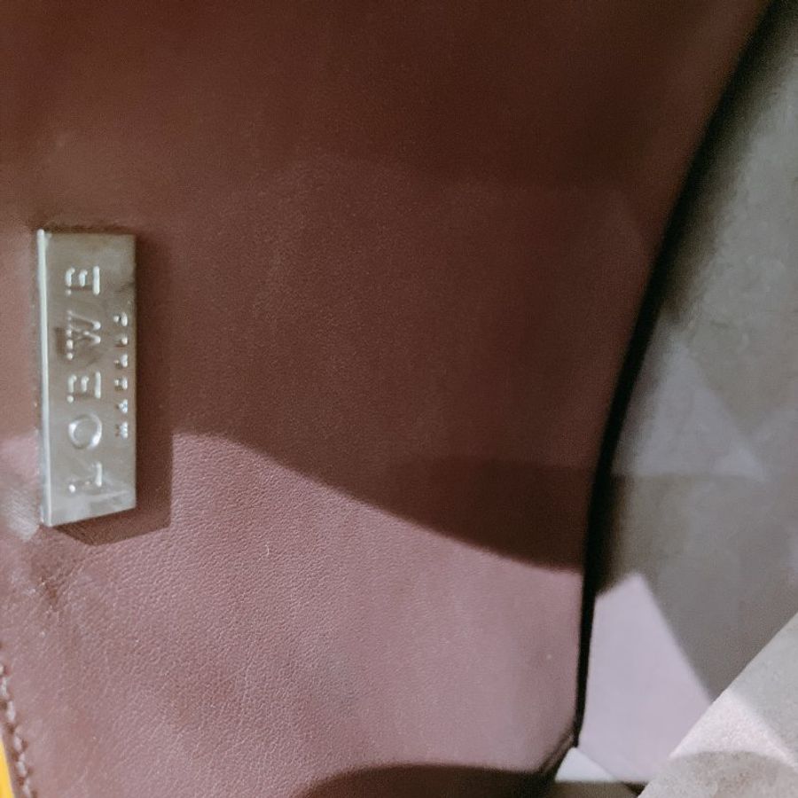 TK1981 Loewe Vintage Flap Shoulder Bag Lambskin Red x Yellow-22