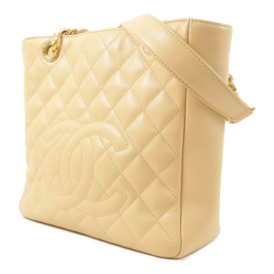 CHANEL 牛皮皮革PST金扣鏈帶肩背袋-2