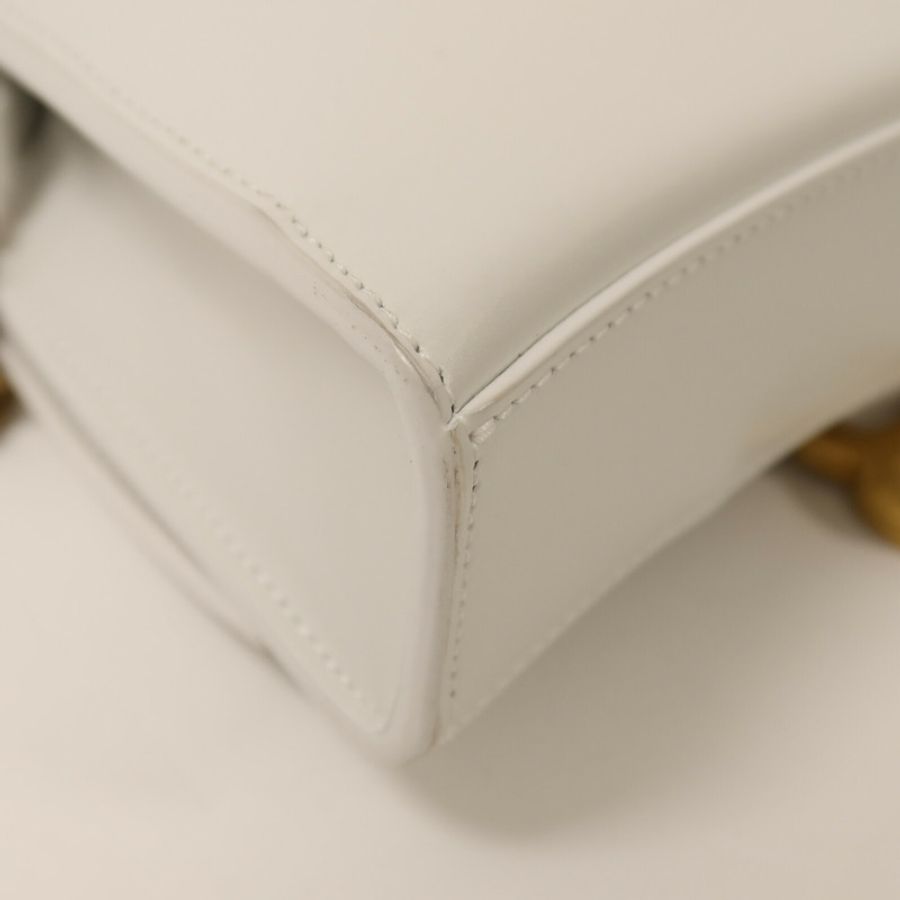 BALENCIAGA 牛皮皮革Hourglass Wallet On Chain金扣鏈帶肩背袋-12