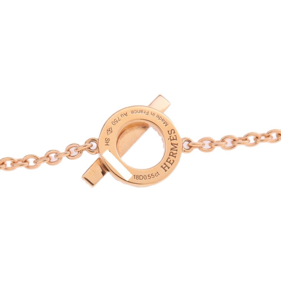 HERMES 18K玫瑰金Finesse Bracelet鑽石手鏈-7