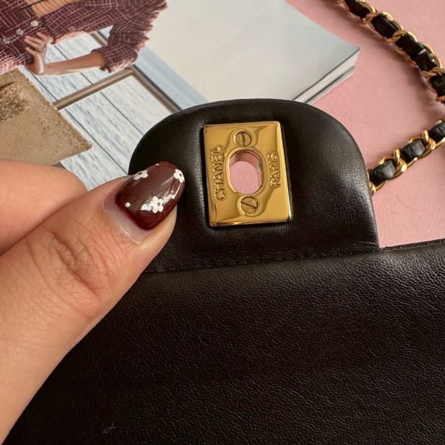 ✨閒置 香奈兒必買包款 CHANEL 黑色羊皮COCO25-16