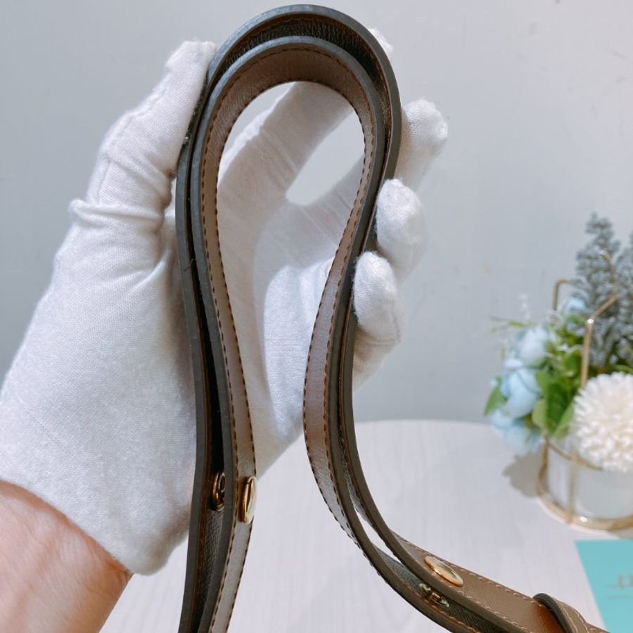 TK1987 古馳 迷你馬鞍包 斜背包 單肩 Horsebit 1955 Small Shoulder Bag Canvas Brown-14
