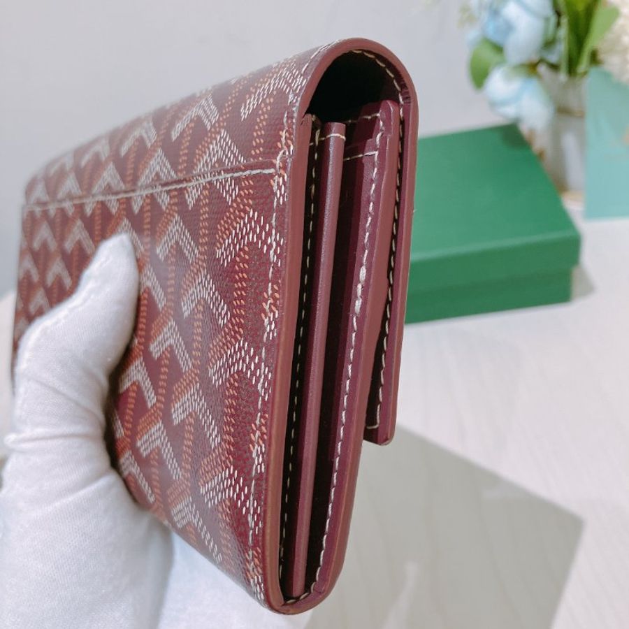 TK1989 Goyard 塗層帆布 棗紅色長錢包 Richelieu Long Wallet Jujube Red-11