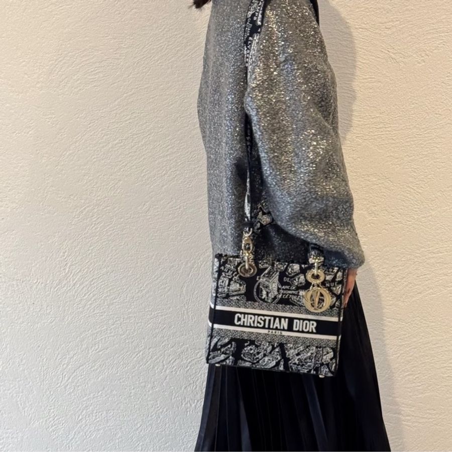 莉亞精品♡ Dior 動物刺繡黛妃包 二手美包-1