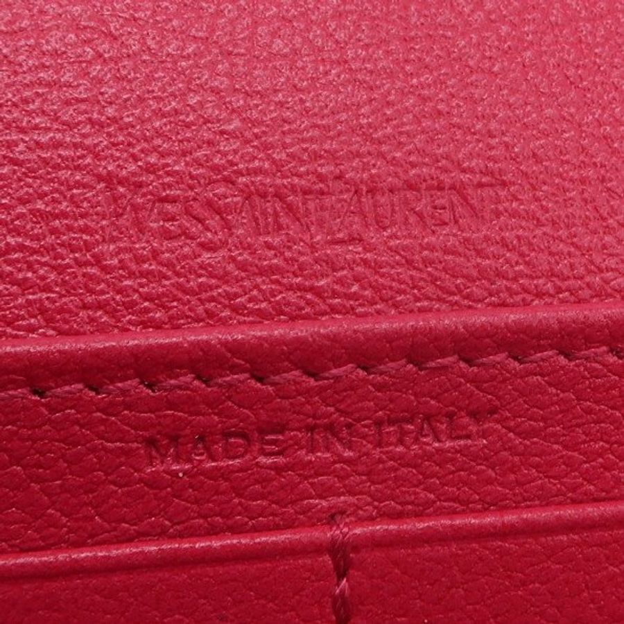Saint Laurent 牛皮純色YSL標誌錢包-6