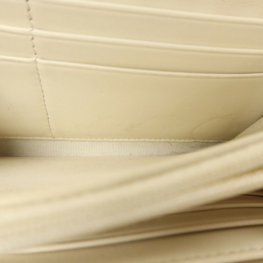 CHANEL 牛皮皮革Classic Long Wallet銀扣長錢包-18