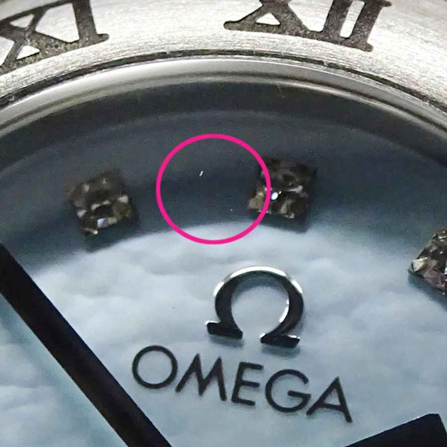 歐米茄星座系列迷你 1567.86 女士腕錶,品牌名稱,鑽石,藍色錶殼,石英機芯,不銹鋼 (SS),銀色,拋光。-7