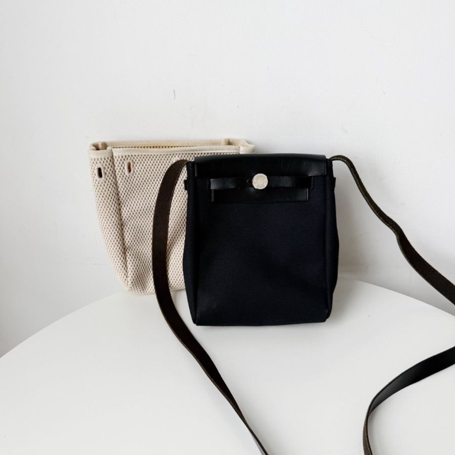 Hermes mini herbag 肩背斜背包15×21×7cm 98新配件塵袋-1