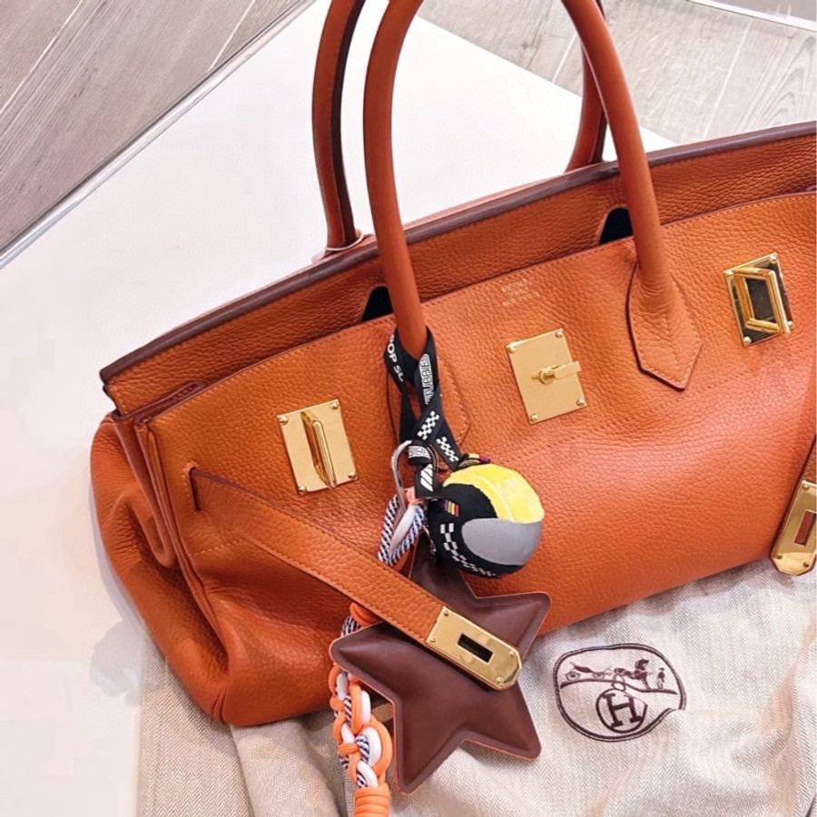 Birkin shoulder 42 93 愛馬仕橙 🍊金扣 太酷啦~。-5