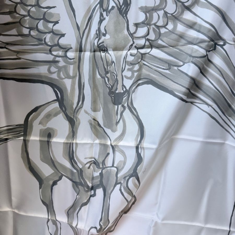 全新✨Hermes✨自由飛馬 Libre comme pegase 絲巾 90-2