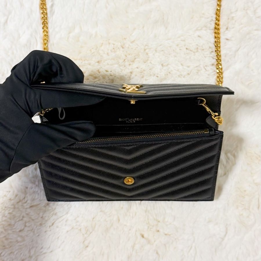 Saint Laurent YSL WOC 魚子醬 19cm 黑金｜✨Wisher惟奢名品✨-5