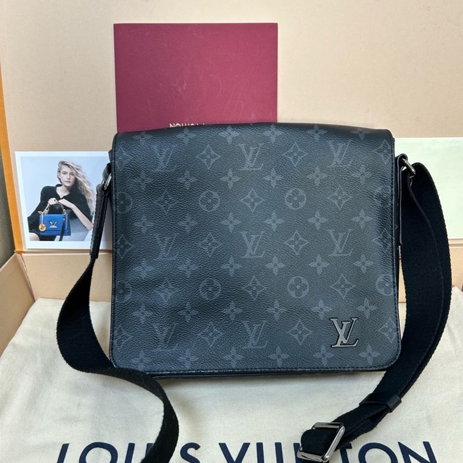 全新❤️ Louis Vuitton路易威登小號布魯克林公文包,經典黑花老花,容量大-0