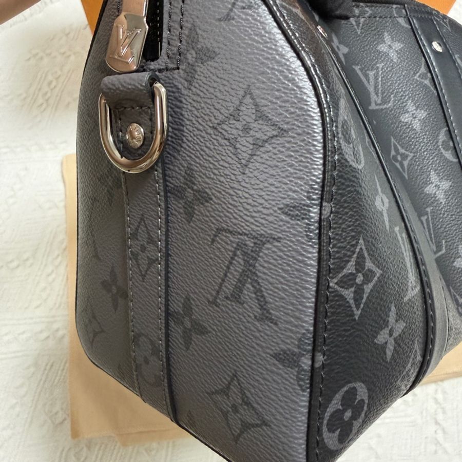 閒置未使用 LV 路易威登 keepall 27 city 芯片款 25年7月 配件 塵袋 尺寸:27 cm × 17 cm × 13 cm-4