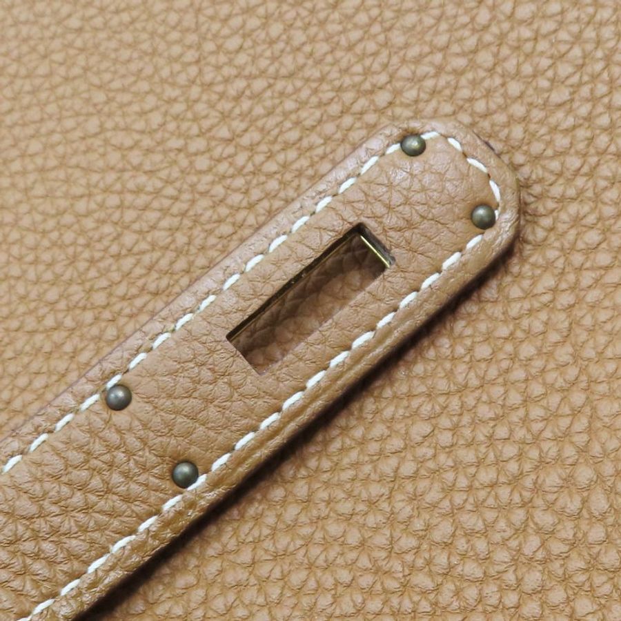 金棕色 Togo牛革 Kelly 32 凱莉包 兩用包 A刻 金扣-16
