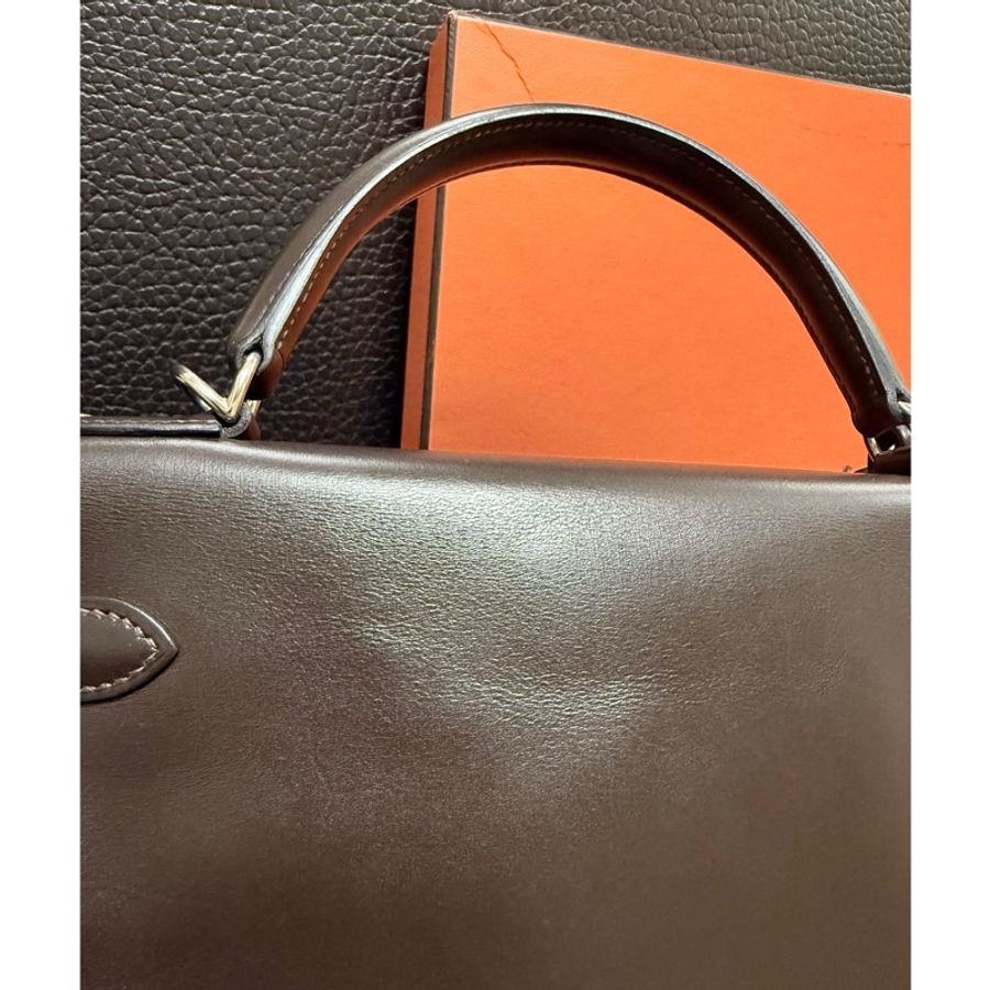 Hermes Kelly 2 Handbag 凱莉包 咖紫 復古絕版品-39