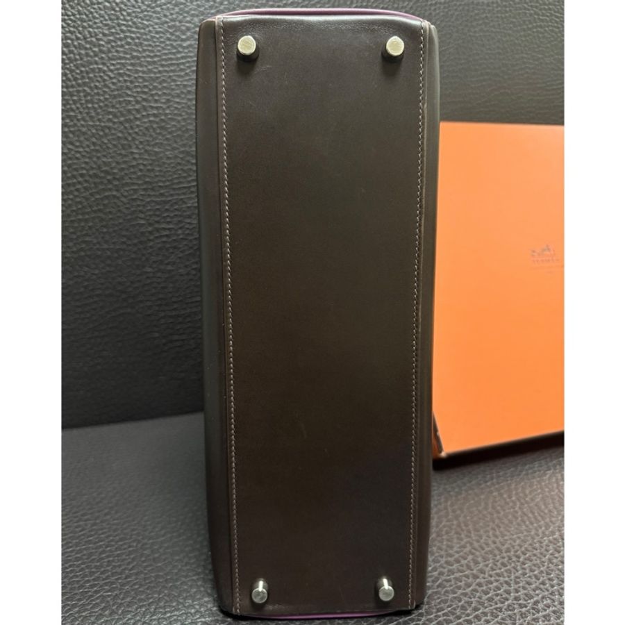 Hermes Kelly 2 Handbag 凱莉包 咖紫 復古絕版品-40