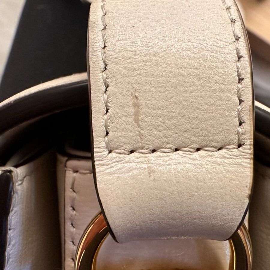 GUCCI 1955 Horsebit baga馬銜扣 肩背包 斜背包(602204-白)-9