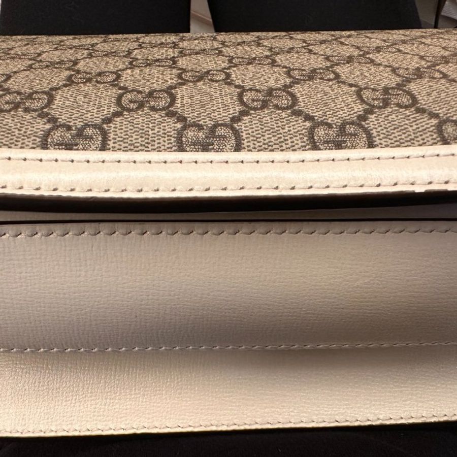 GUCCI 1955 Horsebit baga馬銜扣 肩背包 斜背包(602204-白)-12