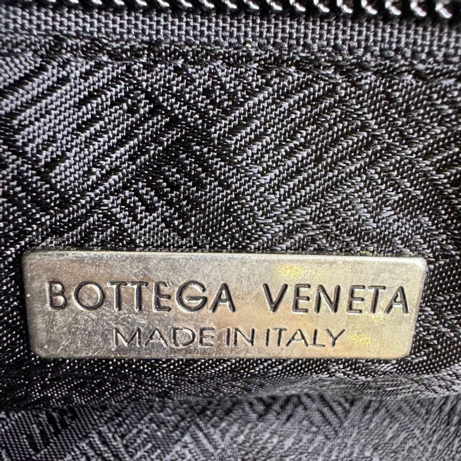 Bottega Veneta 藍黑雙色復古手提包-13