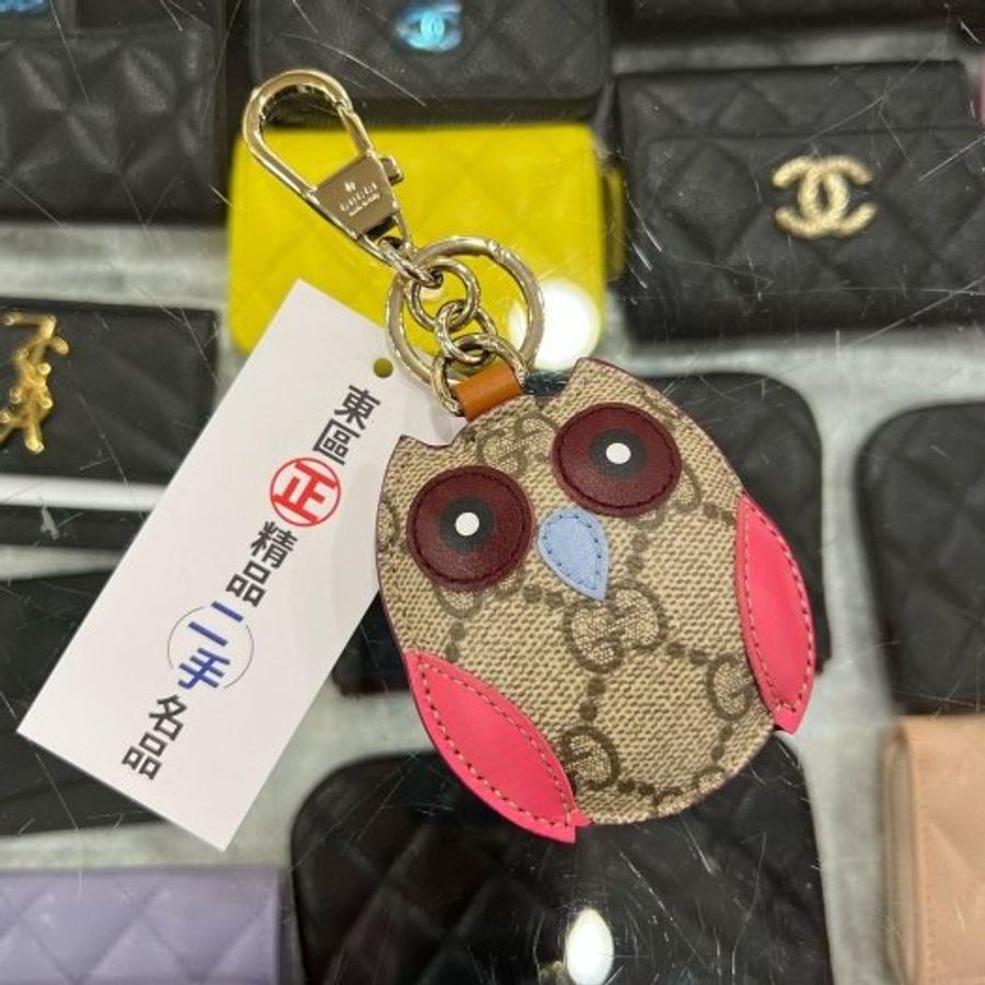 東區正精品㊣GUCCI 821813 近全新貓頭鷹吊飾公仔吊飾鑰匙圈掛飾吊飾 RZ6332-0