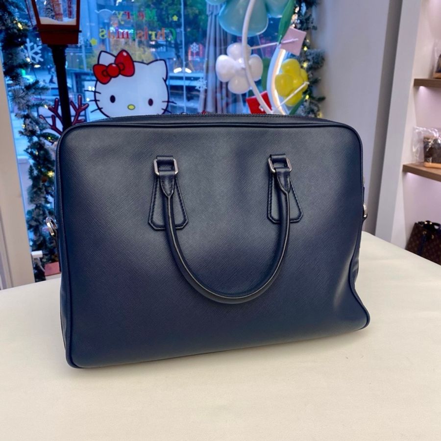 PRADA/普拉達 手提公文包 商務 皮革 尺寸：36*26*6 附件：無-1