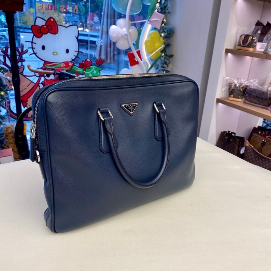 PRADA/普拉達 手提公文包 商務 皮革 尺寸：36*26*6 附件：無-2