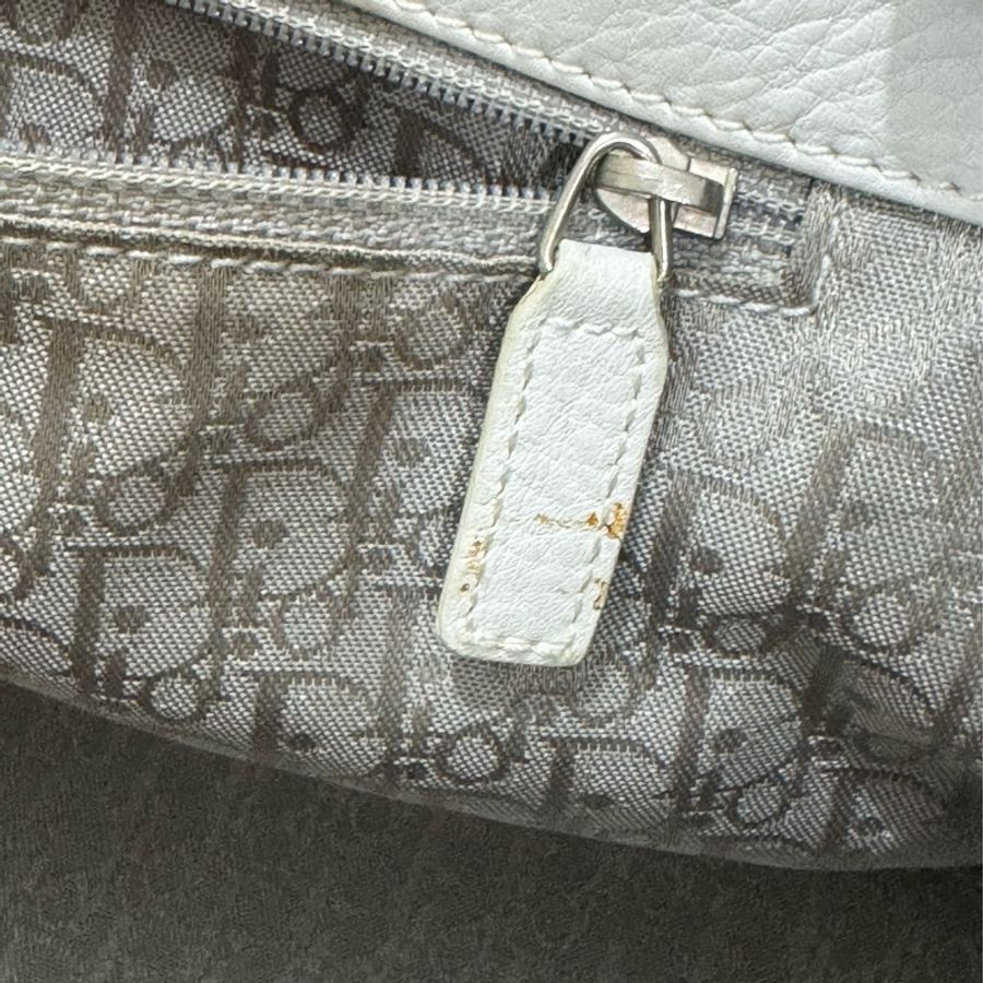 Christian Dior White Leather Handbag-24