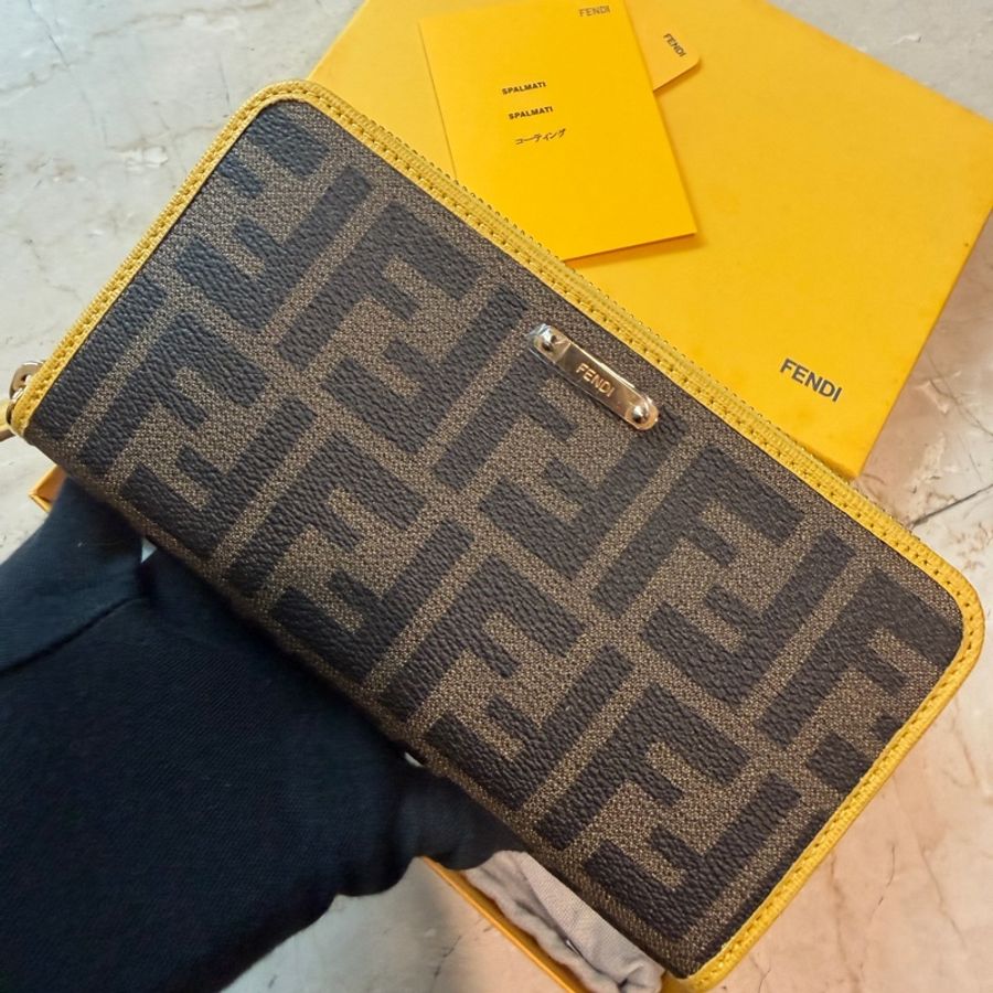 Fandi 老花滾邊長夾 💛誰拿誰可愛-5
