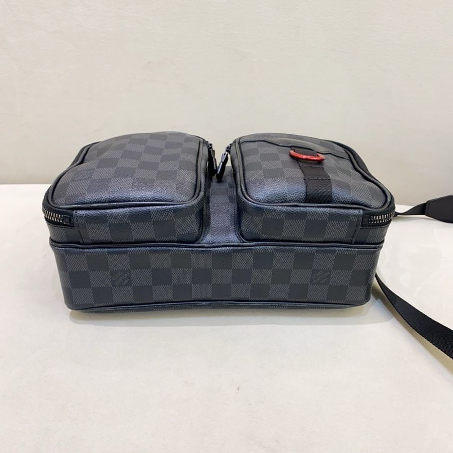 Lv路易威登 棋盤格郵差包相機包單肩包-4