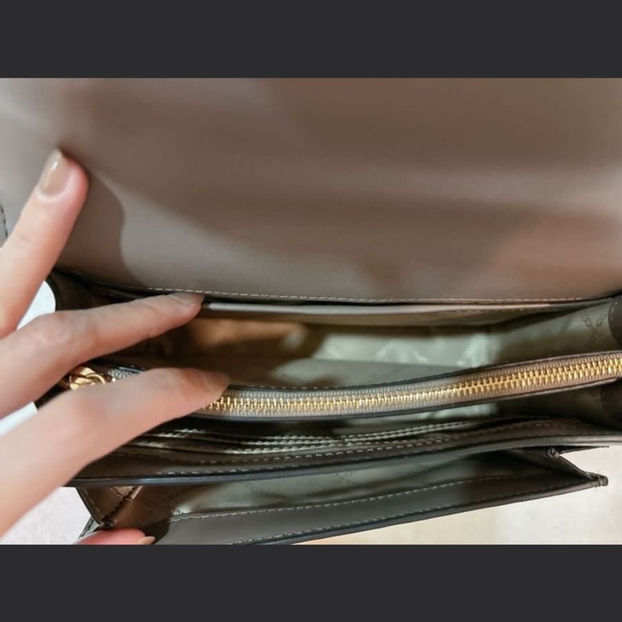 Michael Kors Jade 拚色皮革鏈條 肩背兩用包-6